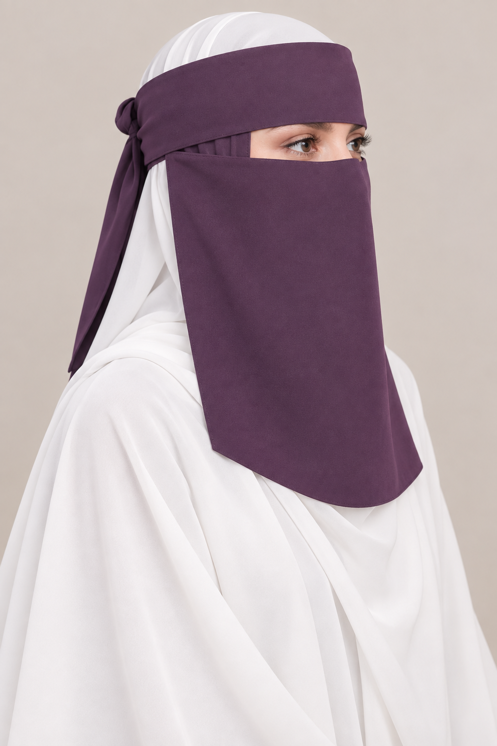 Purple Tie-Back Niqab